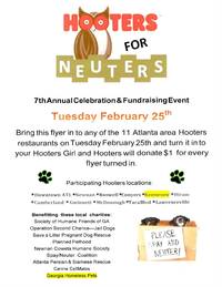 Hooters for Neuters Tomorrow (Tuesday)!